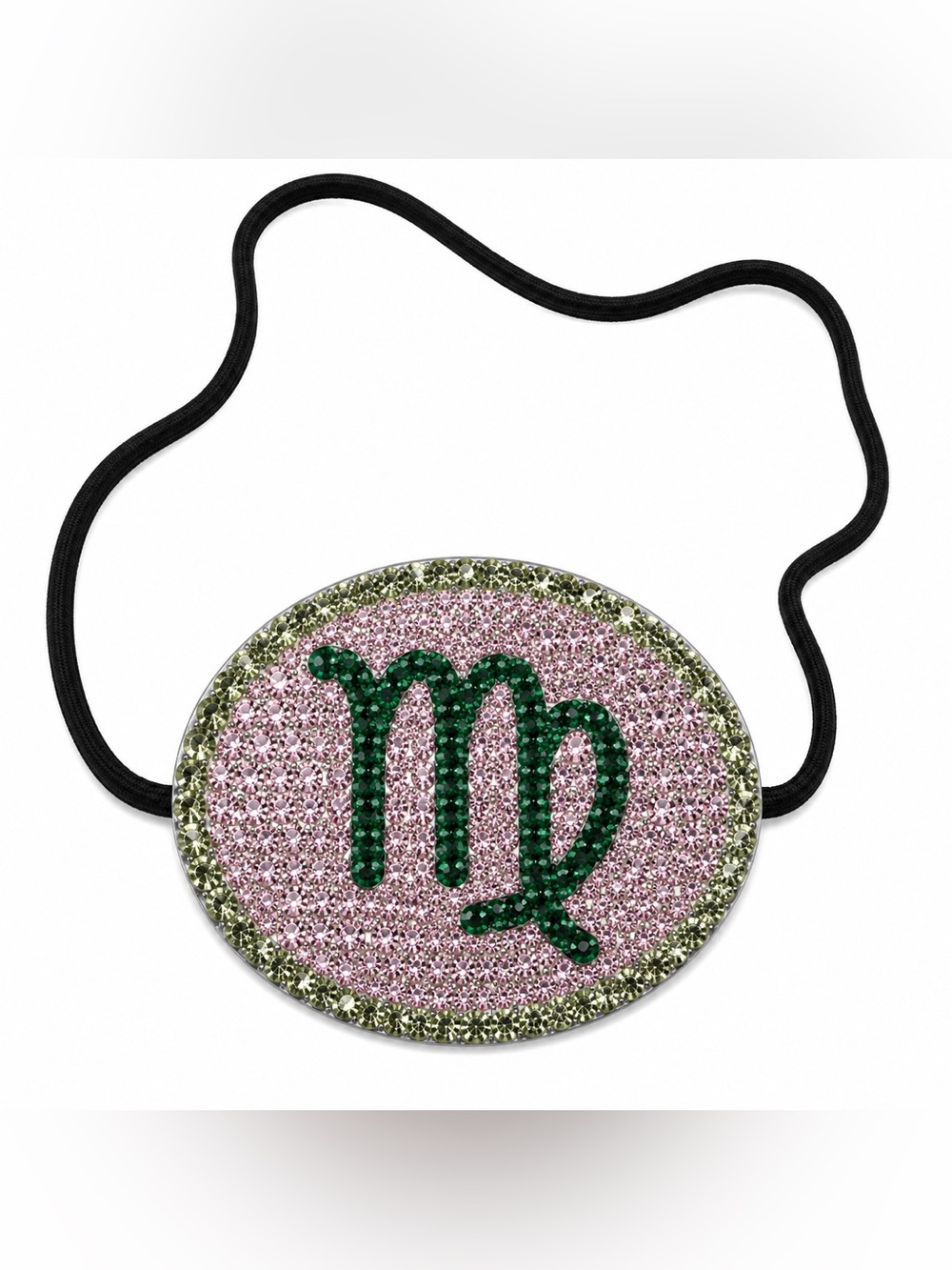 Green Crystal & Light Rose Virgo ♍️ Fancy Custom Eye Patch Left Or Right